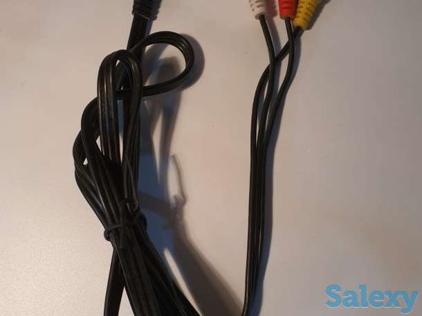 Шнур кабель Аукс AUX -три тюльпана, 3  RCA. 1 метр, фотография 1