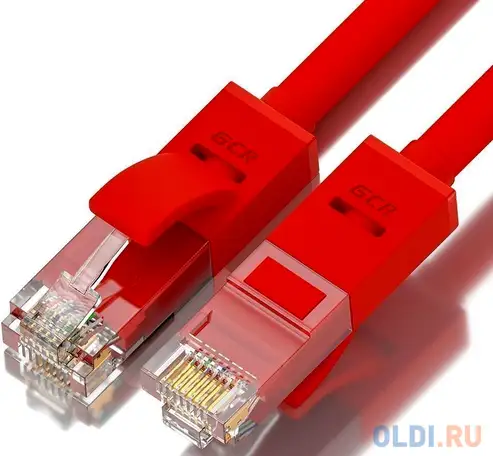 Greenconnect патч-корд прямой 40.0m, utp кат.5e, красный, позолоченные контакты, 24 awg,, фотография 1