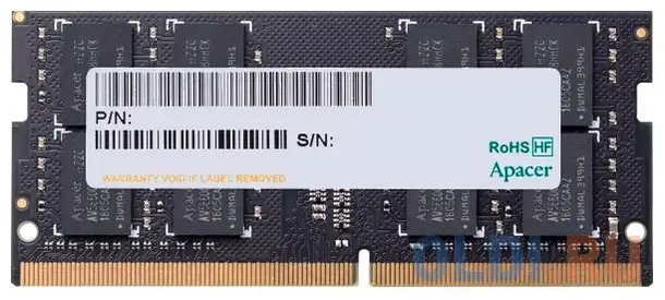 Оперативная память для ноутбука apacer as04ggb26cqtbgh so-dimm 4gb ddr4 2666 mhz, фотография 1
