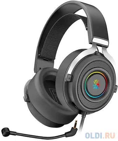 Наушники с микрофоном a4tech bloody g535 черный/серебристый 2м мониторные usb оголовье, фотография 1