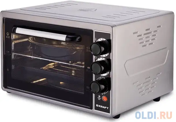 Мини-печь kraft kf-mo 3803 kgr серый, фотография 1