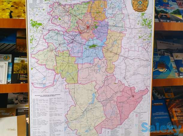 Карта Костанайской области, РК, схемы г. Костанай, Рудный, Тобыл, фотография 1