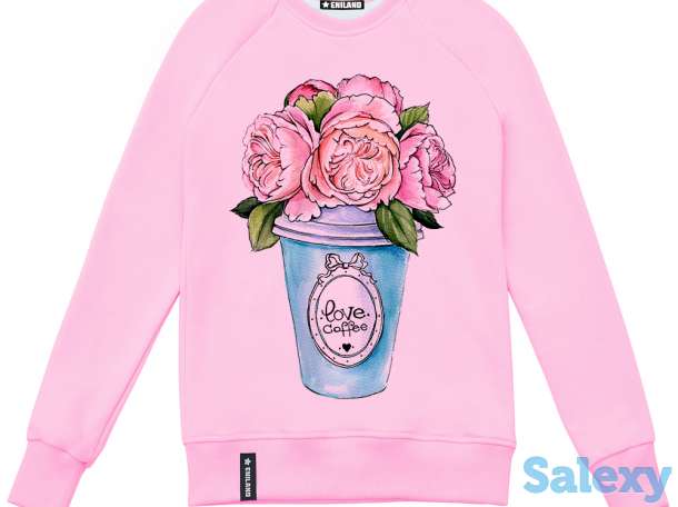 Розовые свитшоты с принтом. Нанесение принта на яркие свитшоты., фотография 1
