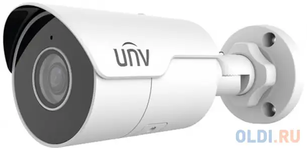 Uniview видеокамера ip цилиндрическая, уличная, фикс, объектив 4мм, 4mp, smart ir, фотография 1