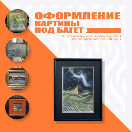 Оформление картин под багет, фотография 1
