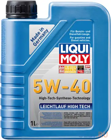 Нс-синтетическое моторное масло liquimoly leichtlauf high tech 5w40 1 л 8028, фотография 1