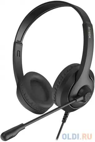 Гарнитура a4tech fstyler fh100u,  для компьютера, накладные,  черный , фотография 1