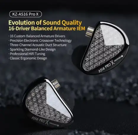 Наушники KZ AS16 PRO X IEM, фотография 1