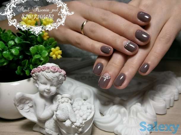 Комбиманикюр с покрытием гель лаком, фотография 3
