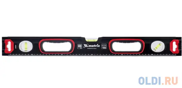 Уровень алюминиевый, усиленный, фрезерованный, 3 глазка, 2 комп. рукоятки, 600 мм//, фотография 1