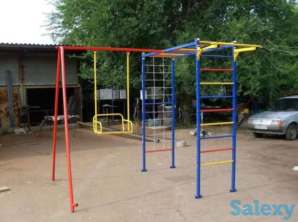 Комплекс спортивно-игровой с качелями, уличный 