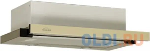 Вытяжка встраиваемая elikor интегра glass 50н-400-в2д нерж/бежевое стекло, фотография 1