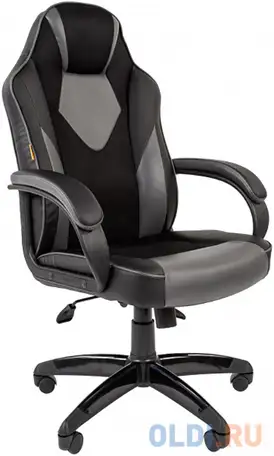 Офисное кресло chairman   game 17 россия экопремиум черный/серый (7024558), фотография 1