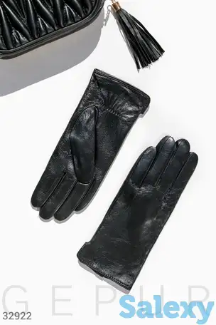 Кожаные черные перчатки, фотография 1