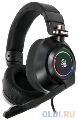 Наушники с микрофоном a4tech bloody g580 черный 2м мониторные usb оголовье, фотография 1