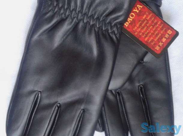 Перчатки зимние, новые, из экокожи, фотография 1