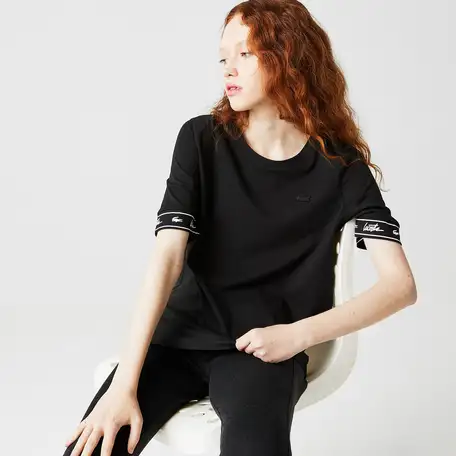 Женская футболка lacoste slim fit, фотография 1