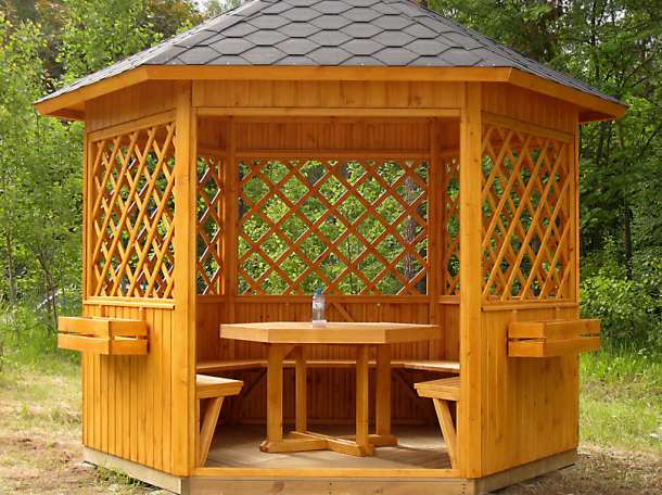 Беседки,садовые качели,шезлонги,заборы,столы,скамейки,японская баня (офуро) и мн.др., фотография 5