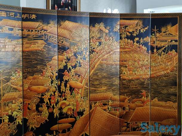 Продам ширму с панно деревянную ручной работы (Китай), фотография 4