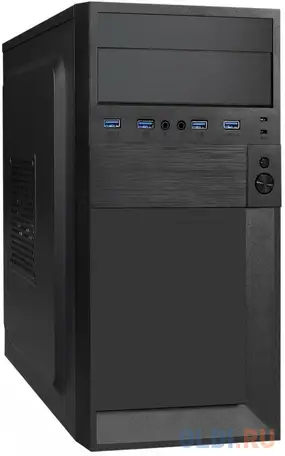 Корпус microatx exegate baa-105u4-01 без бп чёрный, фотография 1