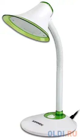 Светильник настольный sonnen ou-608, на подставке, светодиодный, 5 вт, белый/зеленый, 236670, фотография 1