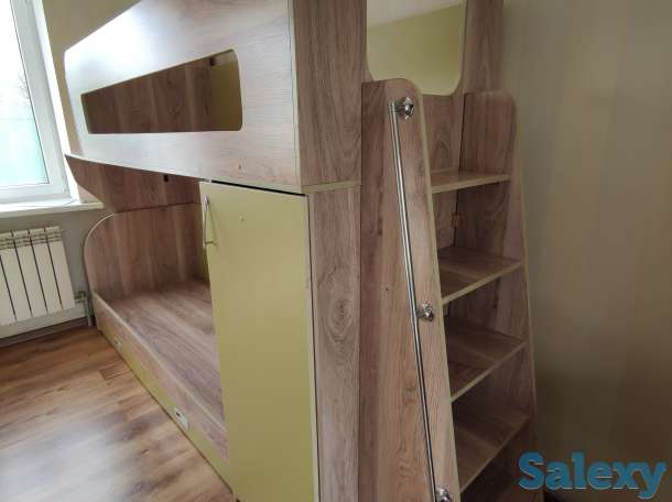 Двухъярусная детская кровать со шкафчиками, фотография 2