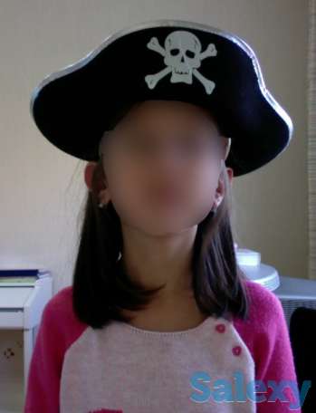 Шляпа пирата черная, новогодний костюм, дешево, фотография 1