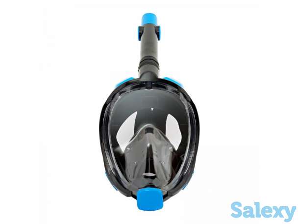 Маска подводная полнолицевая sargan галактика премиум черная/синяя/черная, фотография 7