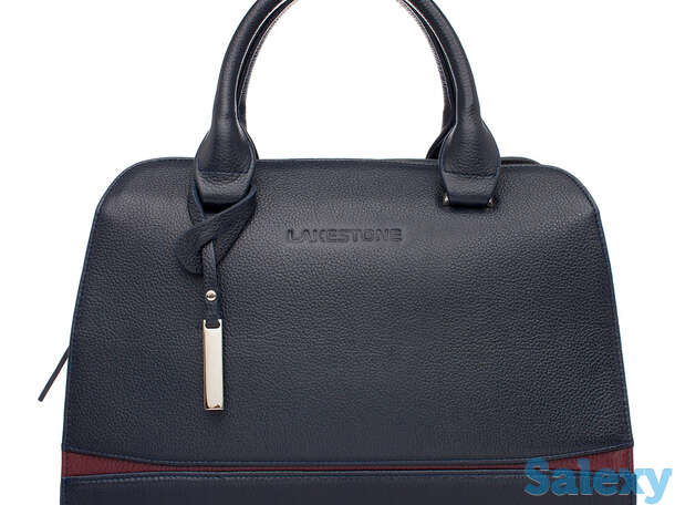 Женская кожаная сумка emra dark blue, фотография 1