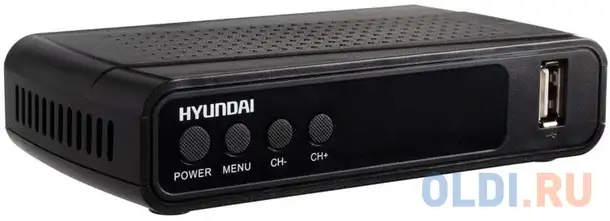 Ресивер dvb-t2 hyundai h-dvb520 черный, фотография 1