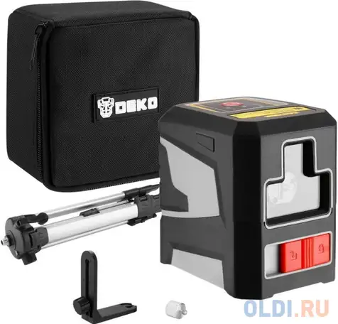 Уровень лазерный самовыравнивающийся в кейсе deko dkll11 premium со штативом 1, фотография 1
