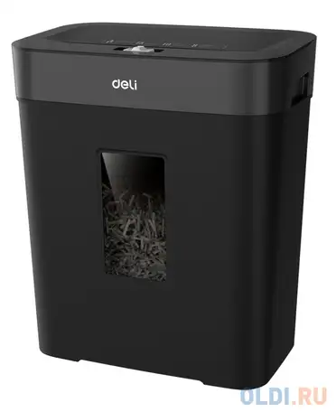 Шредер deli et023 черный (секр.p-4) фрагменты 8лист. 15лтр., фотография 1