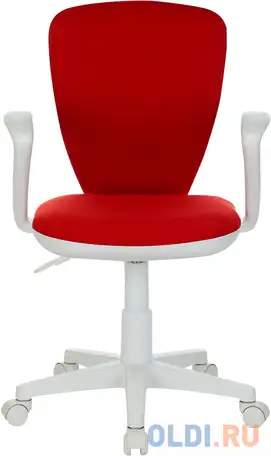 Кресло детское бюрократ kd-w10axsn/26-22 красный 26-22 (пластик белый), фотография 1