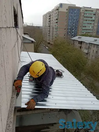 Козырьки, отливы, гидроизоляция, альпинисты, фотография 4