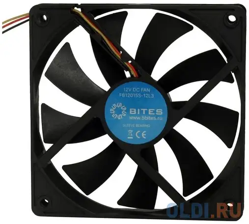 5bites вентилятор fb12015s-12l3 120x15 / sleeve / 1200rpm / 3p, фотография 1