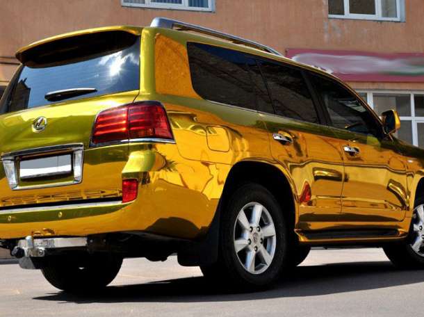 Пленка хром золото, автовинил, фотография 2