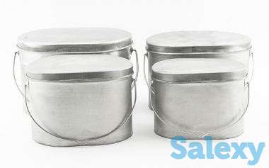 Набор котелков роза ветров матрешка титан 4 шт (2.2л, 3.5л, 4.5л, 6л) крышки без ручек, фотография 1