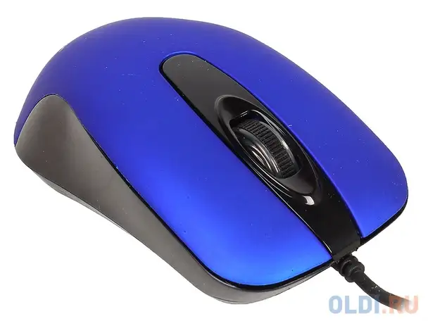 Мышь gembird mop-400-b, usb, темно-синий, бесшумный клик, soft-touch, 2кн., 1000dpi, блистер, фотография 1