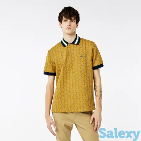 Мужское поло lacoste classic fit с монограммой, фотография 1