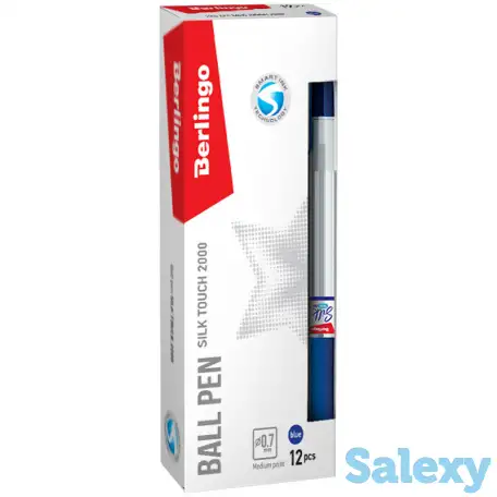 Ручка шариковая Berlingo Silk Touch 2000 cиняя 0,7 игольч стержень, фотография 2