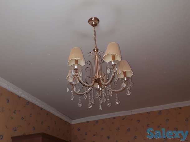 Продается люстра, красивыми капельками и бра, фотография 1