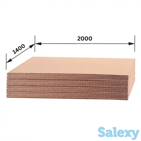 Картон трёхслойный, гофрокартон листовой, фотография 1