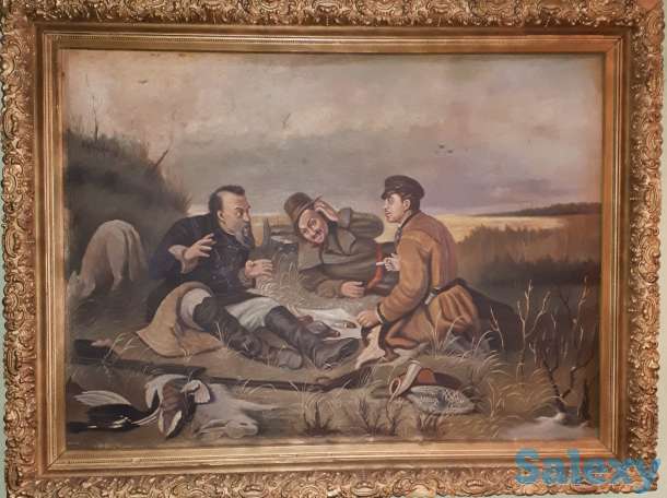 Продам старинную картину большого размера, срочно, торг, фотография 1