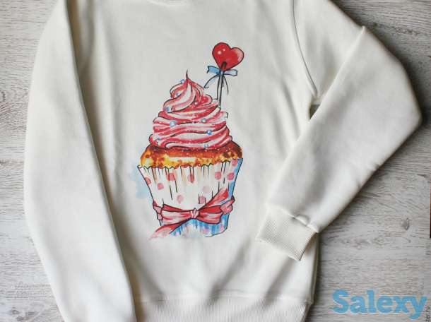 Светлые свитшоты с принтом. Печать на светлых свиитшотах любого рисунка., фотография 1