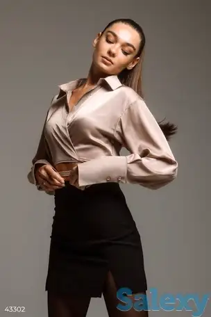 Шелковая блуза на завязках, фотография 1