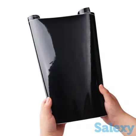 Суперглянцевая черная виниловая пленка для салона автомобиля, фотография 4