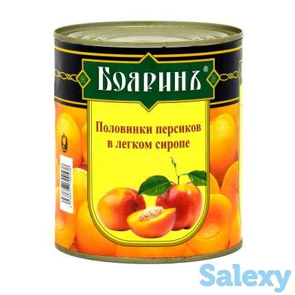 Персики половинки в легком сиропе с/б, ж/б, фотография 1