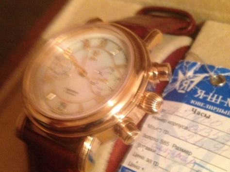 Продам Мужские Золотые часы Яшма, фотография 3