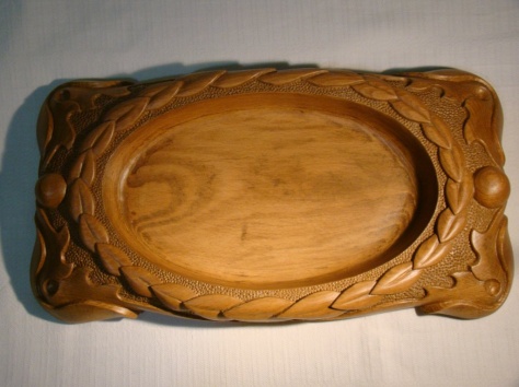 Блюдо для фруктов, ручная работа, тонированный бук, фотография 1