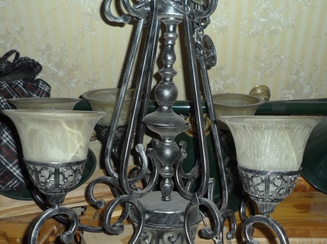 Люстра серебреная, фотография 2